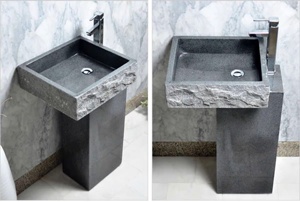 <span class=keywords><strong>Bassin</strong></span> en pierre orné de granit noir naturel, <span class=keywords><strong>d</strong></span>écoration de salle de bain en <span class=keywords><strong>extérieur</strong></span> - Product Image 3