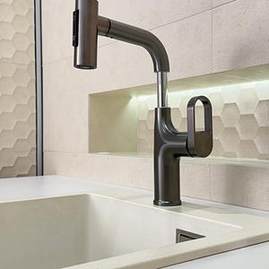 Robinet de lavabo moderne relevable en laiton massif à poignée unique, garantie 5 ans pour hôtels et appartements (vente en gros) - Product Image 4