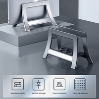 Support d'ordinateur portable de PC de réglage de la gravité Portable Base de support de montage d'ordinateur portable réglable Vertical pour MacBook Samsung-pour une utilisation de bureau