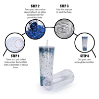 Vente en gros, offre spéciale, gobelet en plastique acrylique avec couvercle et paille pré-percé à double paroi de 24oz
