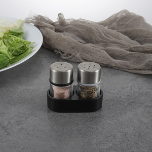 <span class=keywords><strong>Mini</strong></span> <span class=keywords><strong>salière</strong></span> portable de <span class=keywords><strong>camping</strong></span> avec bouteille en verre, ensemble de 15ml en acier inoxydable, gadget de cuisine - Product Image 1