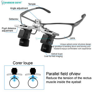 5X Lupas Dentales Ergonómicas 48° con Distancia de Trabajo Ajustable Gafas Quirúrgicas de Aumento Herramientas de Magnificación para Odontología - Product Image 4