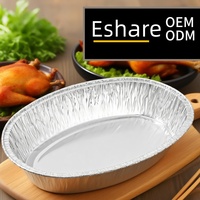Conteneur rond jetable en aluminium à prix d'usine, écologique, pour cuisson, moule à gâteau jetable, plat en aluminium