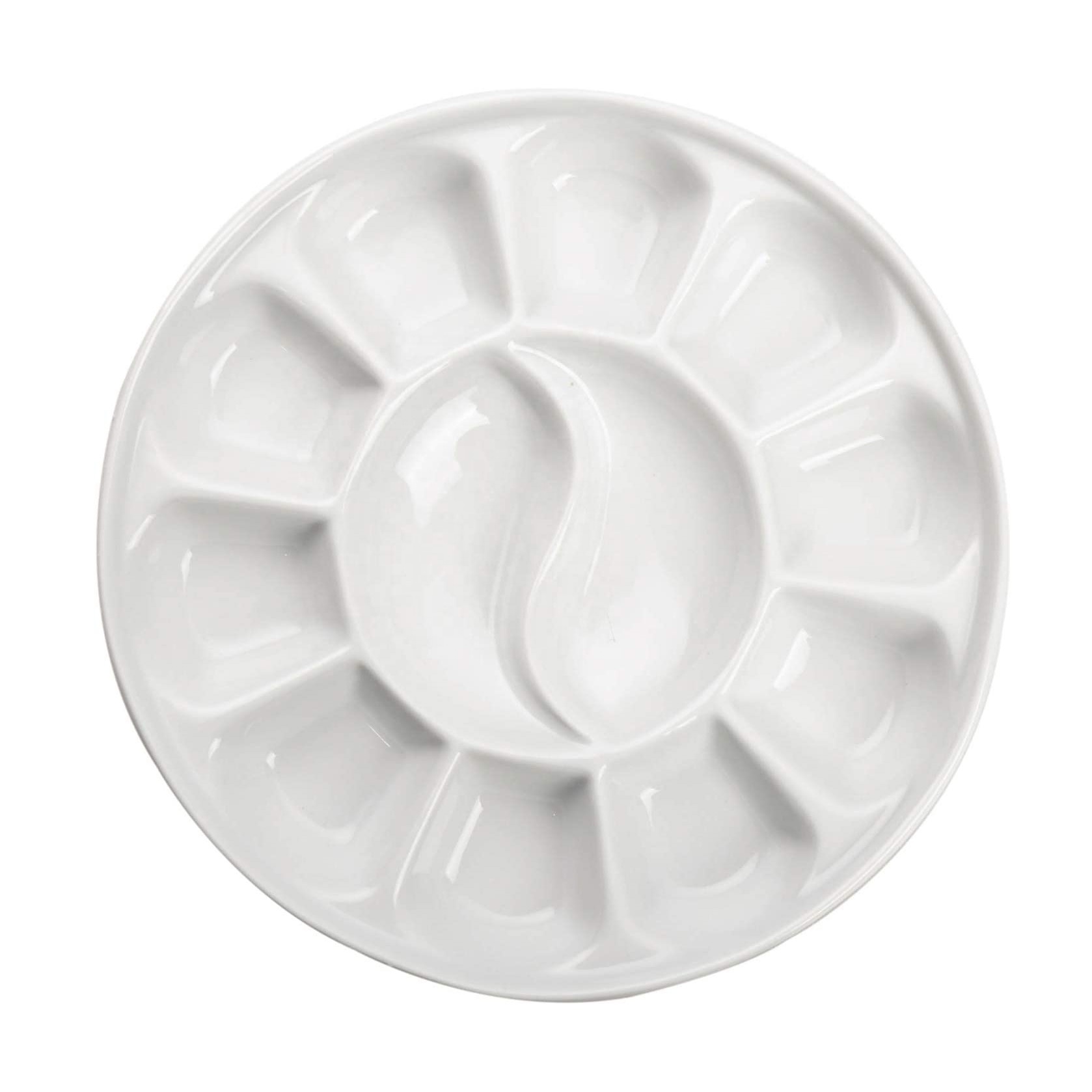 Лоток для рисования в форме цветка, пластиковая палитра для рисования акварелью, дорожный лоток для рисования