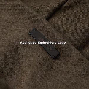 Custom Designer <b>Hoodies</b> Men <b>Zip</b> <b>up</b> Fleece <b>Black</b> Hoodie 100% Cotton Boxy Streetwear Appliqued Embroidery Logo Loungewear - Product Image 6