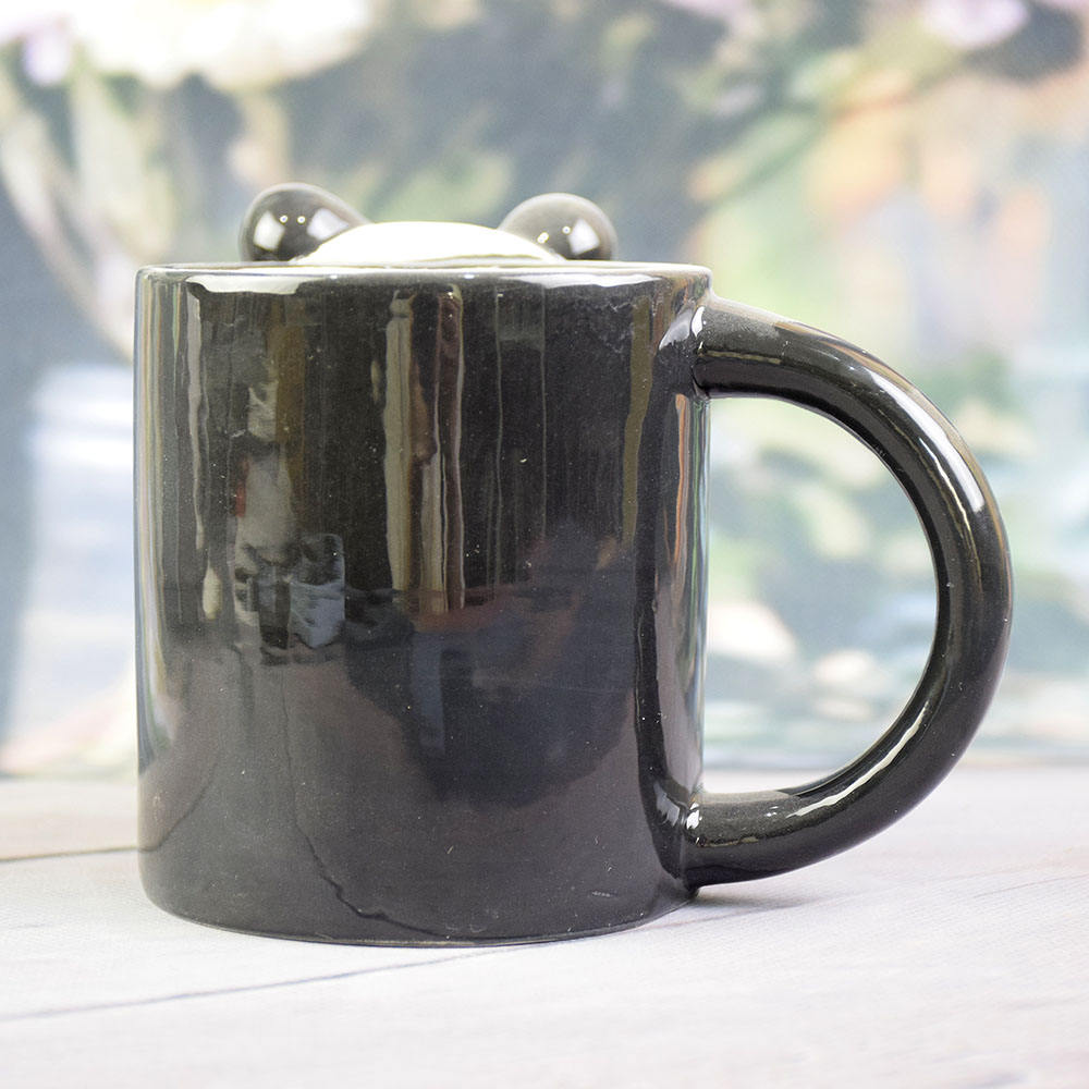 Panda-Themed Tiki Mug with Handle Eco-Friendly Porcelain Modern Design for Wine for Parties