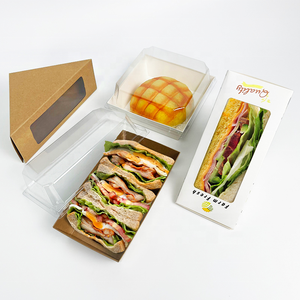 Nhiệt Seal Dùng Một Lần Phân Hủy Tùy Chỉnh In Ấn Tông Bio Sandwich Hộp Bao Bì Sandwich Wedge - Product Image 1