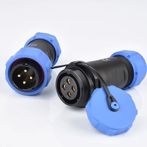 Водонепроницаемые авиационные разъемы SP21 IP68 из меди и нейлона, 2/3/4/5/7/9/12-контактные, гнездовые и штекерные, для наружного промышленного применения, силовой штекер - Product Image 4
