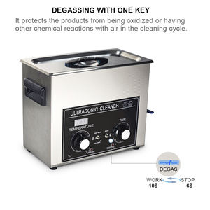 Nettoyeur à ultrasons 40kHz 180W 6L, bain de nettoyage à ultrasons pour bijoux, appareils dentaires, lunettes, petites pièces - Product Image 2