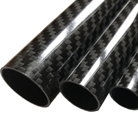 Tube en fibre de carbone creux rond CNER 6 mm, surface brillante 3K, tube composite ultra-léger à haute résistance, vente en gros
