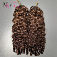 Extensions de cheveux humains vierges bouclés à la française, double épaisseur, avec nœuds miracle, pour tresses au crochet, 100 % cheveux humains pré-bouclés, vente en gros