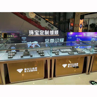 Schmuckvitrine Bestseller Edelstahl-Uhrenausstellungsschrank Goldgelb/Schwarz LED-Beleuchtung Anpassbare Abmessungen