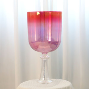 ZHQH Rose Pink Crystal Handle Cuenco para cantar Cristal de cuarzo puro Grail para terapia de sonido <span class=keywords><strong>sagrado</strong></span> - Product Image 1