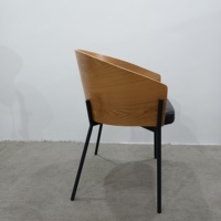 Meubles de restaurant chaise rétro pieds en métal table basse salle à manger chaise de salle à manger en bois et fer