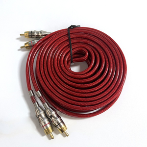 Factory high-quality <b>car</b> audio RCA cable, suitable for subwoofer <b>amplifiers</b>, alloy shell, gold-plated connectors - Product Image 5