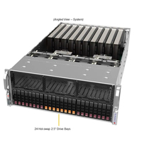 Serveur en rack AS‑4125GS‑TNRT2 4U, double socket SP5, prend en charge les processeurs EPYC 9004 9005, jusqu'à 10 GPU PCIe5.0 double largeur, 24 baies NVMe 2,5 pouces