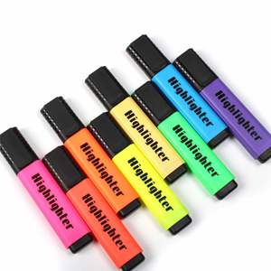 Juego de Marcadores Fluorescentes de Colores Pastel, Planos y Cuadrados, Ecológicos y Protectoras de la Vista, para la Escuela y la Oficina, con Logotipo Personalizado - Product Image 4