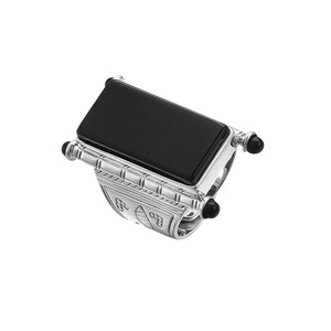 Anello in Argento S925 BOCAI per Uomo e Donna, Nuovo Stile Punk alla Moda con Grande Rettangolo in Agata Nera, Gioiello Elegante per Feste - Product Image 1