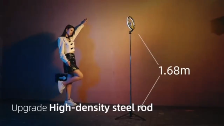 Q05s 8-Inch LED Ring Light with Tripod Stand Portable Cell Phone