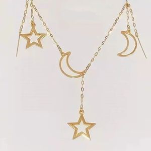 Xinfly Joyería al por Mayor para Mujer, Collares y Aretes de Oro Amarillo Puro de 18K AU750 para Mujer y Niña - Product Image 1