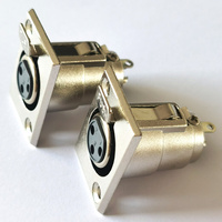 Connecteur adaptateur XLR femelle 3 broches pour microphone, montage sur panneau, contact en cuivre, boîtier en alliage de zinc