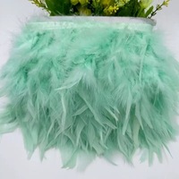 Frange de plumes de dinde teintées, garnitures de plumes de dinde naturelles pour costumes de danse, mariages, carnavals, décoration DIY