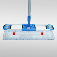 Outils et accessoires de nettoyage industriel, connexion rapide, cadre de balai à poussière à sec plat en microfibre d'aluminium léger de 36 pouces