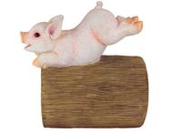 Statue de cochon vacillante en résine, 1 pièce, décoration de jardin, Statue couleur unie
