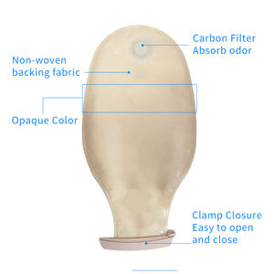 Sac de stomie colostomie portable Steadlive avec trou de drainage maximal de 60 mm, flange hydrocolloïde complète, filtre à gaz au charbon actif - Product Image 2