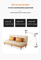 Canapé-lit pliable nordique moderne multifonctionnel et simple pour petit appartement salon double usage en stock
