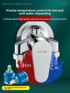 Robinet mitigeur d'eau chaude et froide en laiton poli deux en un <span class=keywords><strong>avec</strong></span> pommeau de <span class=keywords><strong>douche</strong></span> souple monté en surface pour la salle de bain - Product Image 3