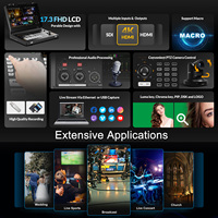 AVMATRIX SHARK S6 PLUS 17.3 pouces, mélangeur vidéo portable 6 canaux SDI/HDMI avec streaming et enregistrement, mixeur audio, contrôle PTZ
