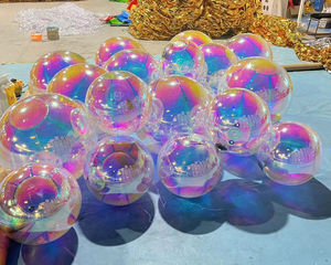 Boule <span class=keywords><strong>gonflable</strong></span> géante d'usine, sphère suspendue irisée, boule miroir flottante pour la publicité - Product Image 1