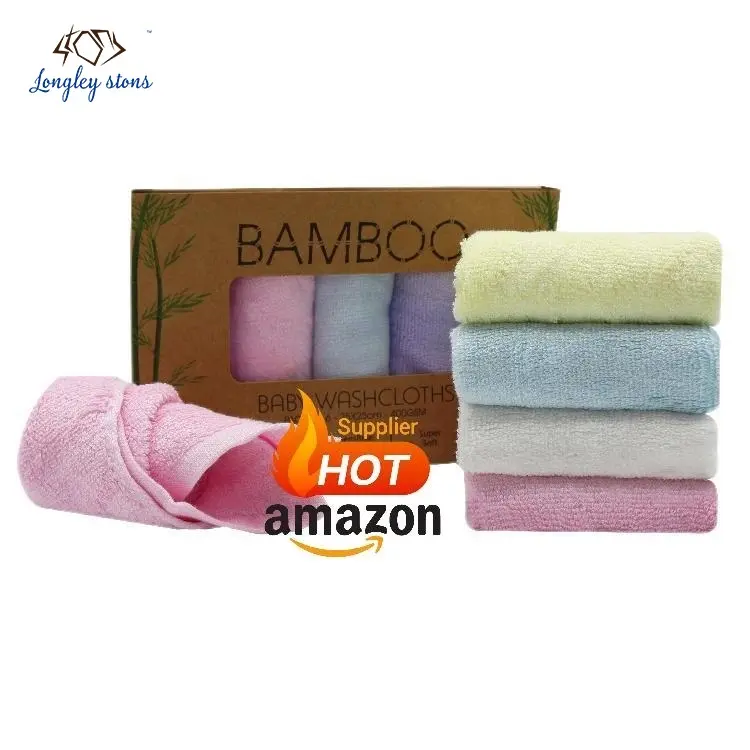 Groothandel 6 Pack Zachte Biologische Bamboe Basten Baby Gezicht Wassen Doek Handdoek Set