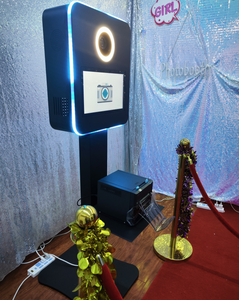 Photomaton vintage noir DSLR avec plateau d'impression pour impression instantanée <span class=keywords><strong>QW410</strong></span> / DS620 pour fêtes d'anniversaire, écran tactile 15,6 pouces - Product Image 3