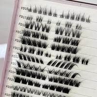 Extensions de cils en grappe œil de chat de qualité supérieure, pré-coupées et segmentées, pour pose DIY