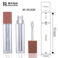 Nouveau tube transparent pour gloss à lèvres, emballage vide pour rouge à lèvres liquide, logo personnalisable, contenant cosmétique pour gloss à lèvres