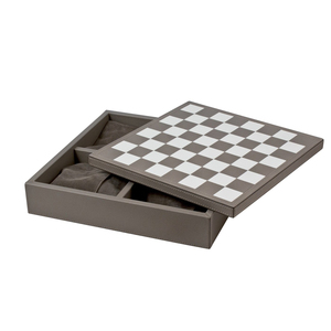 Scatola da gioco quattro in uno scacchiera in pelle per bambini con Backgammon monopolity Go Board-per regalo di Natale e Halloween - Product Image 1