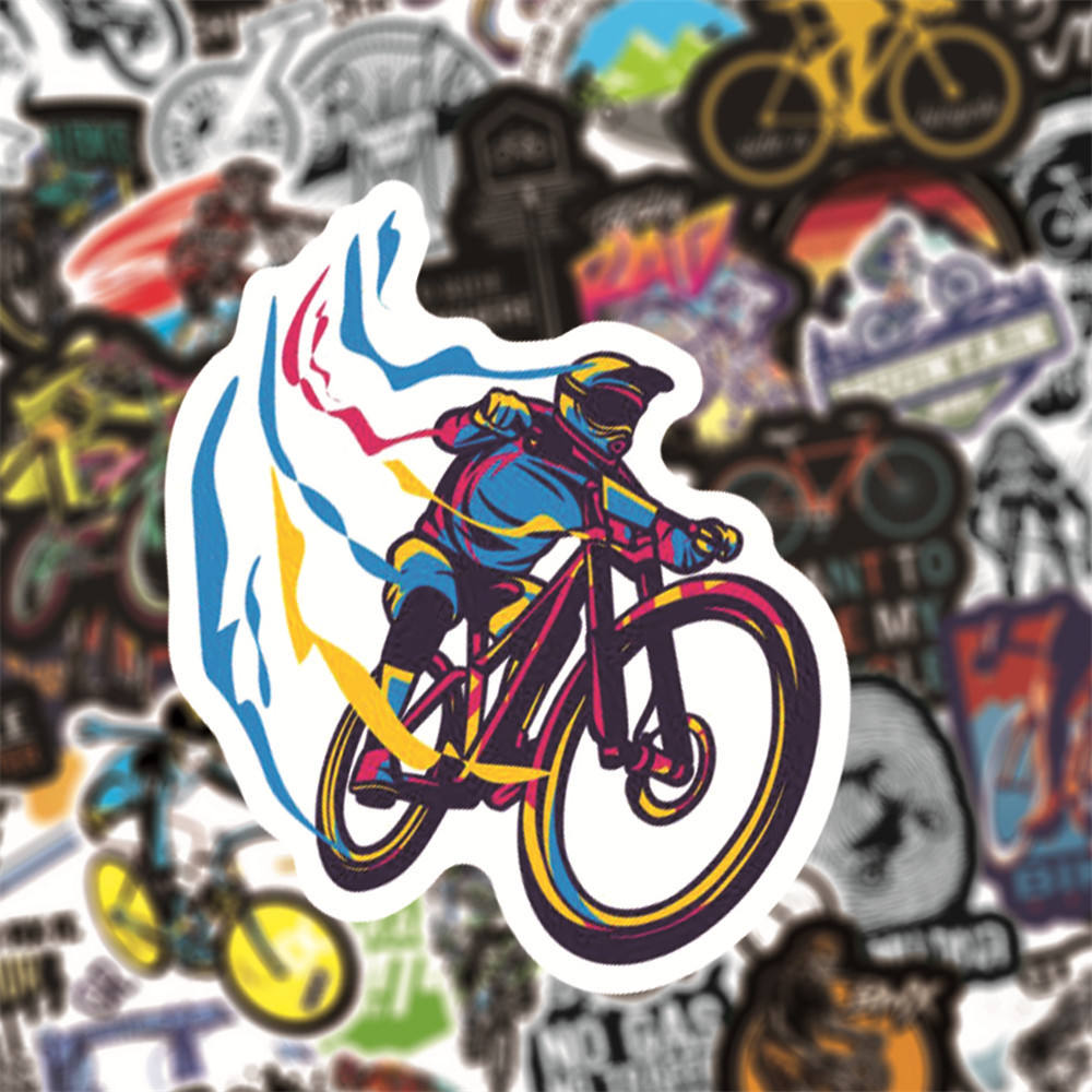 Background Graffiti With Bike 50Pcs Motivational Outdoor Mountain