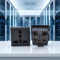 Prise de courant CA multifonction pour serveur IA GPU avec porte de sécurité, noire, 13A 250V, connexion sans soudure, vis de verrouillage, prises UK AU US EU