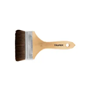 BOX 6 Brosse en poils de chameau 4 pouces avec manche en bois, TRUPER - Product Image 1