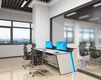 Bureau de console personnalisable pour salle de contrôle de diffusion et de sécurité – Durable, écologique, hauteur réglable, moderne