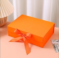 Boîte à perruque pliable de luxe biodégradable personnalisée avec ruban et fermeture magnétique pour emballage de logo, pour cheveux, vernis à ongles, shampoing, avec pelliculage mat