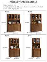 Ensembles de meubles de cuisine, buffet commercial de luxe moderne, armoire de rangement avec portes en verre