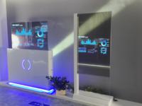 Écran d'affichage numérique OLED tactile transparent ultra-fin de 55 pouces avec animation pour ascenseurs et métros
