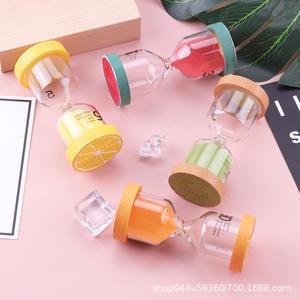 घरेलू रसोई की सजावट डेस्कटॉप बच्चों रंगीन फल रेत घंटा रेत घड़ी 3/5/15/30 मिनट सैंडग्लास रेत टाइमर - Product Image 4