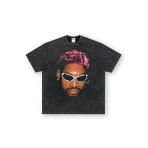 T-shirt personnalisé à col rond, coupe ample, épaules tombantes, impression DTG, pour les fans de basketball et de hip-hop - Product Image 5