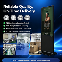 Totem Digital Signage LCD Vertikal 32 Inci yang Dapat Disesuaikan, untuk Penggunaan di Dalam Ruangan dengan Sistem Android untuk Iklan di Mal & Ritel
