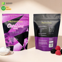 Poudre Protéinée Biodégradable pour Nutrition Sportive, Sachet Doypack Personnalisé Imprimé avec Fermeture Zip Refermable pour Chewing-gum et Aliments pour Animaux