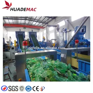 waste pet bottle recycling machine washing line/plant by sorting crushing washing and drying